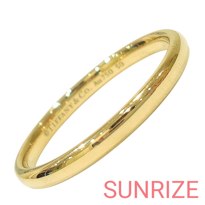 Rakuten - Tiffany ＆ Co. ティファニーフォーエバー ウェディング バンドリング 750 K18 約21号 約3.1g 箱・ケース・購入証明書付き【送料無料】【中古】