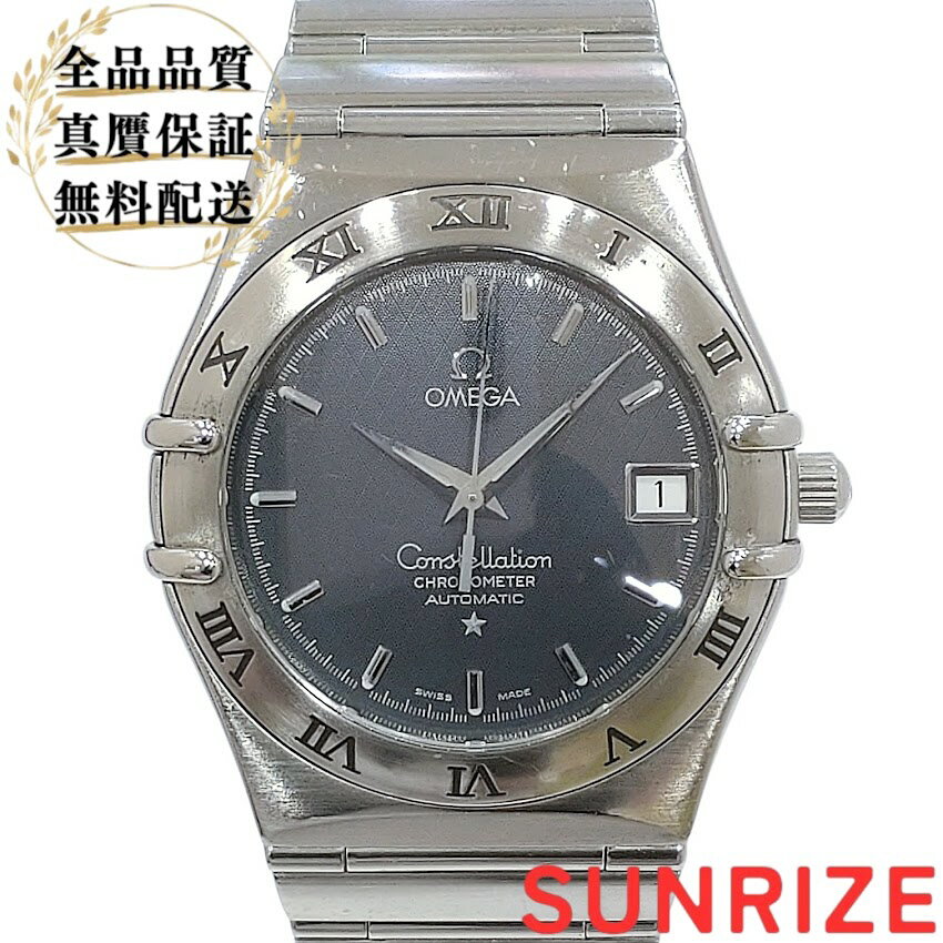 OMEGA（オメガ）の人気シリーズ「コンステレーション」クロノメーター オートマティックです。シルバーのSSケースとブレスレットに、落ち着いたグレーダイヤルを組み合わせた上品なデザインで、日常使いからビジネスシーンまで幅広く活躍します。ケースサイズは約36mm、腕回りは現状約17.5cmとなります。付属品はありません。 金属部分にはスレ、傷、打痕、腐食、錆、針・インデックス・文字盤のスレ・傷・くすみが見られる場合がございます。風防にはスレ、傷、風防内ゴミが見られる場合がございます。ベルトにもスレ、傷、打痕、錆が見られます。タイムグラファー計測の精度は参考値としてご確認ください。中古時計の特性としてあらかじめご理解ください。 ブランド OMEGA / オメガ 商品名 コンステレーション クロノメーター オートマティック 型番 368.1201 素材 SS ムーブメント 自動巻き カラー シルバー サイズ ケース：約36mm 腕回り：現状約17.5cm 付属品 なし 状態 【金属】スレ、傷、打痕、腐食、錆、針/インデックス/文字盤スレ・傷・くすみ 【風防】スレ、傷、風防内ゴミ 【ベルト】スレ、傷、打痕、錆 ※タイムグラファー計測の精度は参考値となります ※中古時計の特性としてあらかじめご容赦ください。 発送 全国どこでも送料無料。 ご注文から最短2営業日で発送いたします。 ご確認事項 計測には多少の誤差が生じる場合がございます。あらかじめご了承ください。OMEGA オメガ コンステレーション クロノメーター オートマティック 368.1201 SS シルバー【送料無料】【中古】