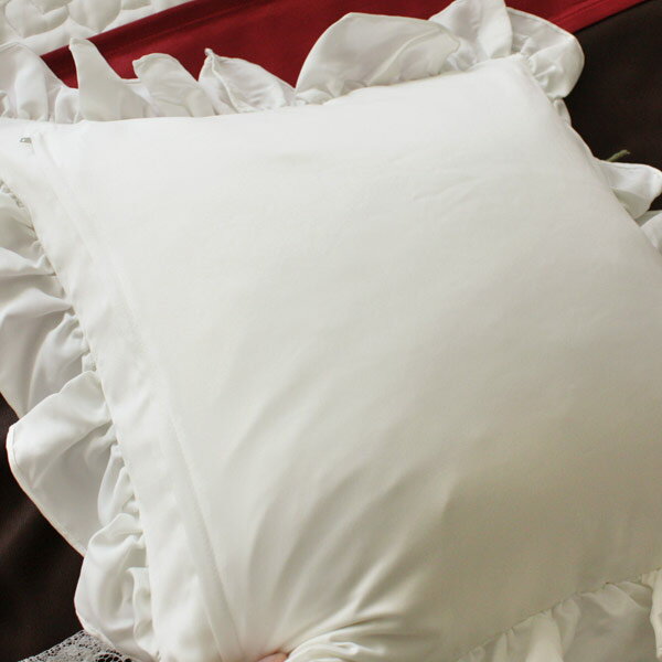 楽天市場】クッションカバー フリル 45×45cm 1枚 刺繍クッションカバー