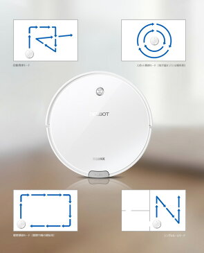 ロボット掃除機 一人暮らし 床用 水拭き対応 ロボットクリーナー ECOVACS エコバックス DEEBOT DM82 洗練されたデザイン 鏡面ホワイトカラー 自動掃除機