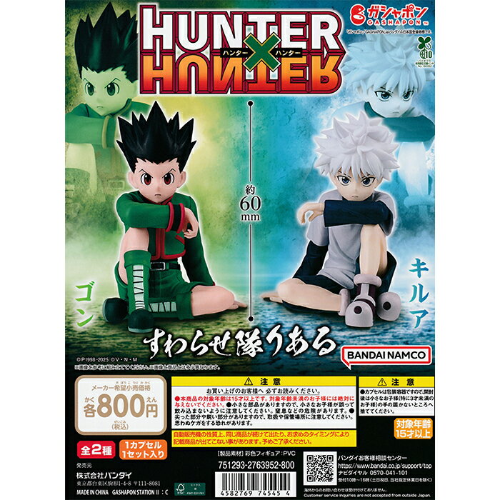 HUNTER×HUNTER すわらせ隊りある 【全2種 コンプリート セット】 ｜ ハンターハンター フルコンプ カプセルトイ バンダイ ガチャ ガシャのサムネイル