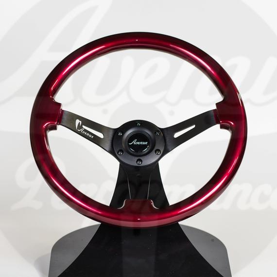 Avenue Performance　チェリーパール　ブラックスポーク　アベニューパフォーマンス　350mm　35φ　ステアリング　ハンドル　JDM　USDM　70mmディープ　ペイント