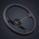 DND Performance Interior Race レザー ブラックステッチ 350mm ステアリング 75mmディープ USDM ハンドル レース PCD70