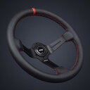 DND Performance Interior Race レザー レッドステッチ 350mm ステアリング 75mmディープ USDM ハンドル レース PCD70