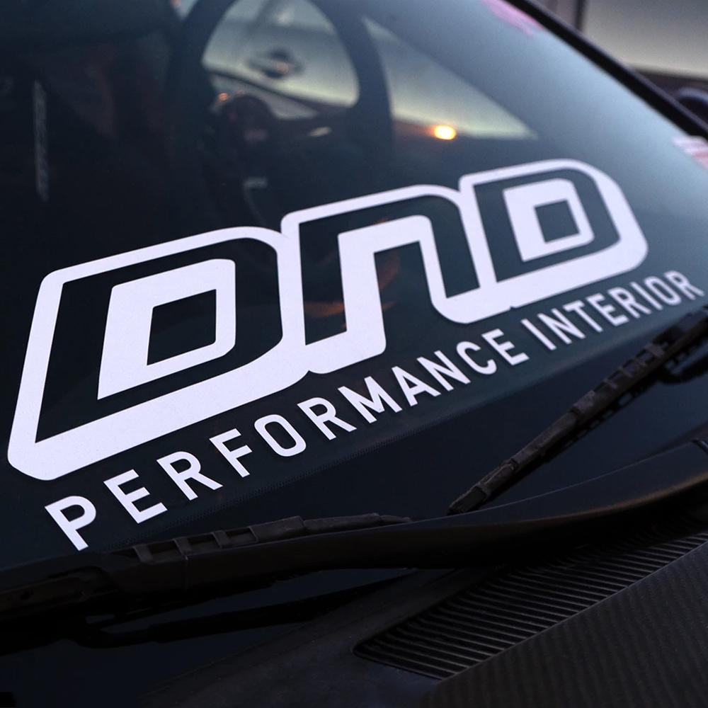DND Performance Interior　ロゴデカール ラージサイズ フロントバナー　ホワイト　ブラック　USDM　シ..
