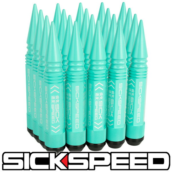 SICKSPEED　3Pハイブリッドナット　ロングタイプ　ミンティ　20本　128mm　スパイクナット スチールナット アルミナット　ホイールナット　3分割　シックスピードミントグリーン　ティファニーブルー　12x1.5 12x1.25 12x1/2 14x1.5