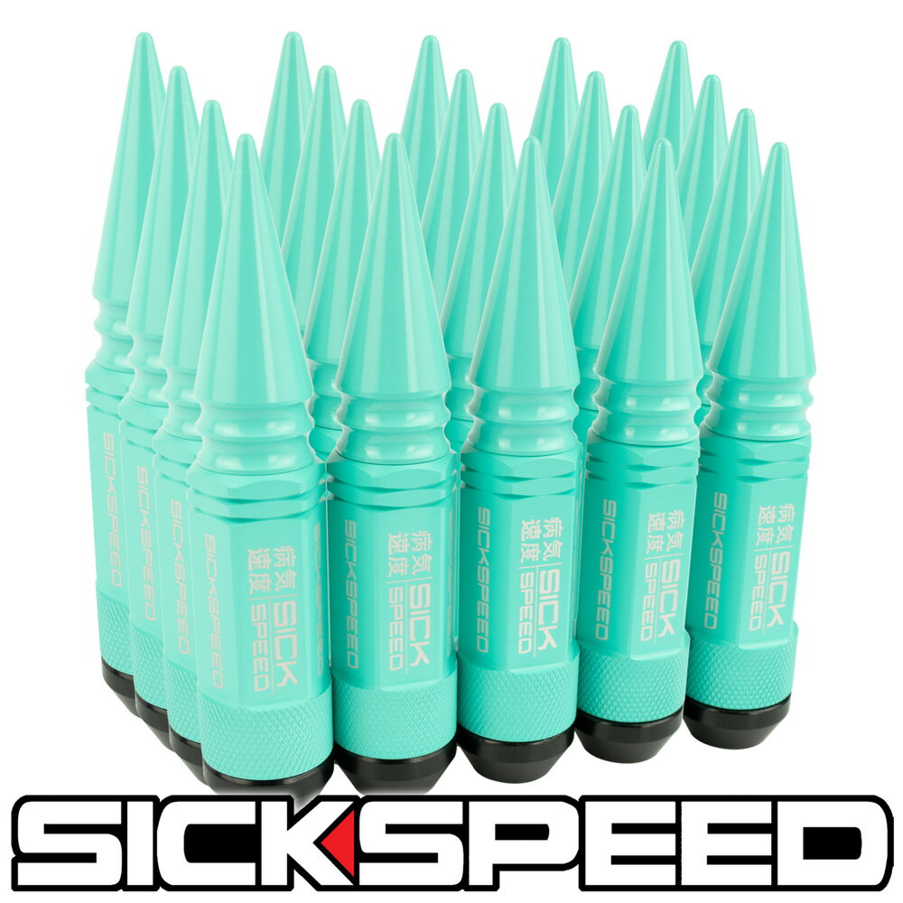 SICKSPEED　3Pハイブリッドナット　ショートタイプ　ミンティ　20本　108mm　スパイクナット スチールナット アルミナット　ホイールナット　3分割　シックスピード　ミントグリーン　ティファニーブルー　12x1.5 12x1.25 12x1/2 14x1.5