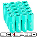 SICKSPEED　アルミロングナット　ミンティ　20本　M12xP1.25　60mm　ニッサン　スズキ　スバル　ミントグリーン　ティファニーブルーアルミナット　ホイールナット　　シックスピード　病気速度　USDM　JDM