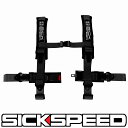 SICKSPEED 4点式レーシングハーネス ブラック 1セットシートベルト シックスピード 病気速度 USDM JDM