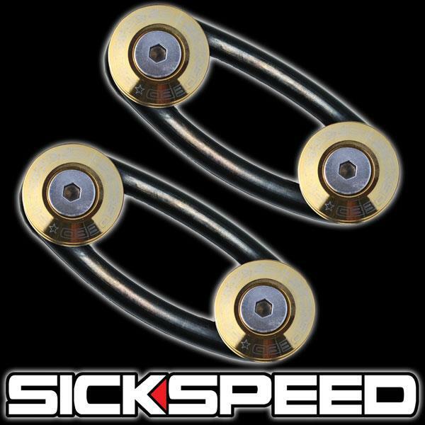 SICKSPEED バンパークイックリリース ゴールドクローム フラット 左右1セット クイックファスナー バンパー 脱着 シックスピード 病気速度 USDM JDM