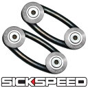 SICKSPEED バンパークイックリリース フラットシルバー or クローム 左右1セット クイックファスナー バンパー 脱着 シックスピード 病気速度 USDM JDM