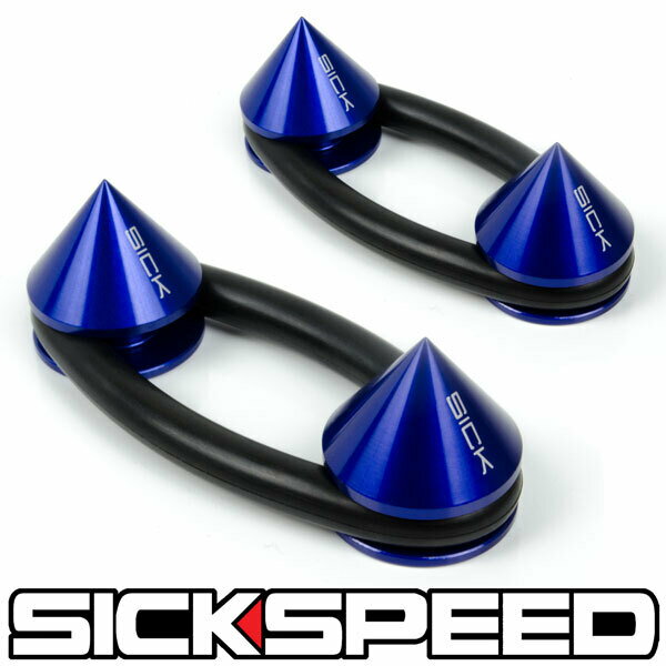 SICKSPEED スパイク バンパークイックリリース ブルー 左右1セット クイックファスナー バンパー 脱着 シックスピード 病気速度 USDM JDM