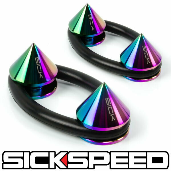 SICKSPEED　スパイク バンパークイックリリース　ネオクローム　左右1セット　クイックファスナー　バンパー　脱着　シックスピード　病気速度　USDM　JDM