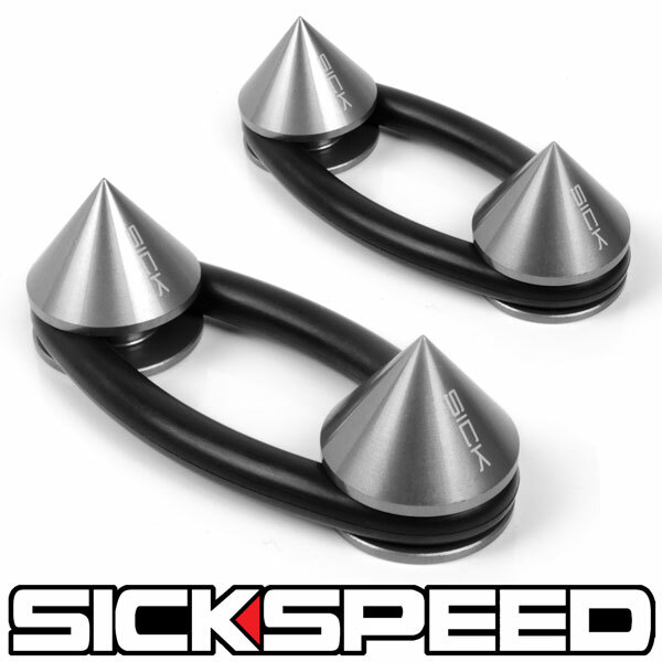 SICKSPEED スパイク バンパークイックリリース ポリッシュ 左右1セット シルバー クイックファスナー バンパー 脱着 シックスピード 病気速度 USDM JDM