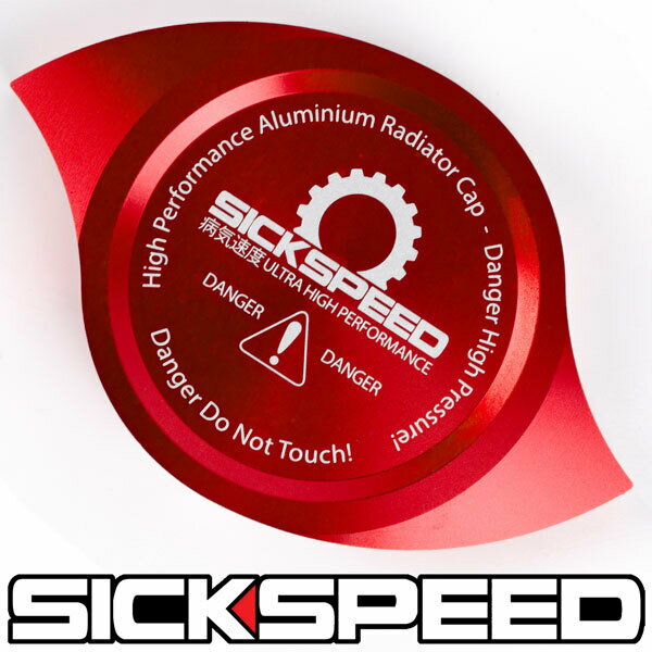 SICKSPEED　ラジエーターキャップカバー　レッド　エンジンルーム　ドレスアップ　シックスピード　病気速度　USDM　JDM