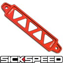 SICKSPEED　バッテリータイダウン　レッド　Dサイズ用　Lサイズ　汎用バッテリーステー　ドレスアップ　シックスピード　病気速度　USDM　JDM