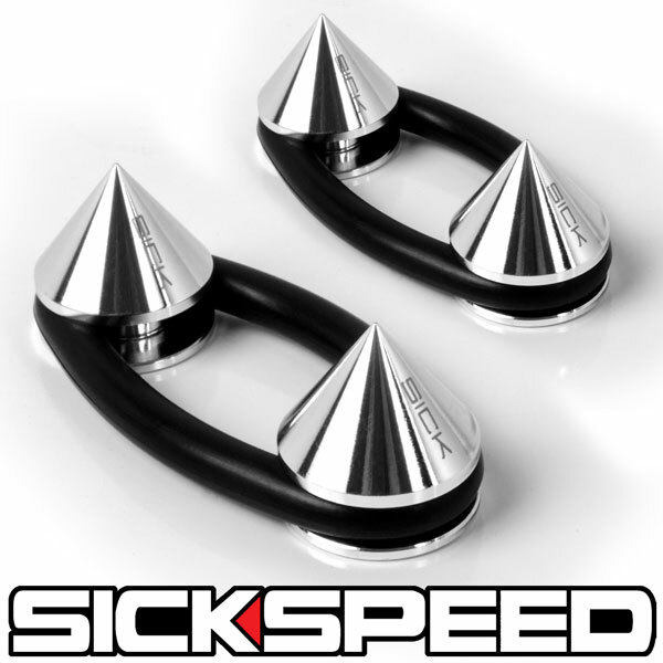 SICKSPEED　スパイク バンパークイックリリース　クローム　左右1セット　クイックファスナー　バンパー　脱着　シックスピード　病気速度　USDM　JDM