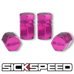 SICKSPEED　エアバルブキャップ　ピンク　4個セット　ヘキサゴン　6角形　シックスピード　病気速度　USDM　JDM