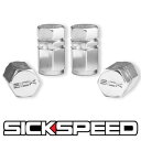 SICKSPEED　エアバルブキャップ　シルバー　4個セット　ヘキサゴン　6角形　ポリッシュシックスピード　病気速度　USDM　JDM