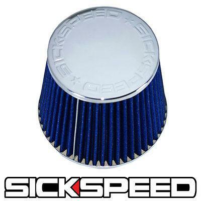 SICKSPEED　エアクリーナー　ブルーxクローム　エアフィルター　インテーク　76mm　シックスピード　病気速度　USDM　JDM