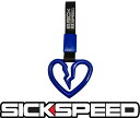 SICKSPEED 吊り革 ブロークンハート ブルー つりかわ つり革 トラック用品 カー用品バス 電車 つり輪 痛車 旧車シックスピード 病気速度 USDM JDM