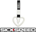 SICKSPEED 吊り革 ブロークンハート ホワイト つりかわ つり革 トラック用品 カー用品バス 電車 つり輪 痛車 旧車シックスピード 病気速度 USDM JDM