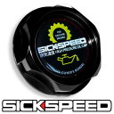 SICKSPEED ホンダ オイルキャップ ブラック M32xP3.5 エンジンルーム ドレスアップシビック インテグラ アコード 等 シックスピード 病気速度 USDM JDM