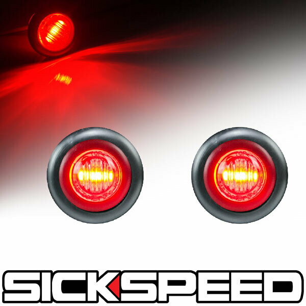 SICKSPEED　LEDマーカー　レッド　2個1セット　ブレーキランプ　ストップ　サイドマーカー　バイク　自動車　汎用　ウインカー　シックスピード　病気速度　USDM　JDM