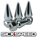 SICKSPEED　スパイクナット　クローム　M6xP1.0　1本　30mm　スパイクボルト　ネジ　とんがり　シックスピード　病気速度　USDM　JDM