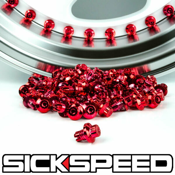 SICKSPEED ダミーピアスボルト レッド XXR Avid1 ホイール ネジ ボルト シックスピード 病気速度 USDM JDM