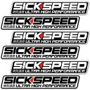 SICKSPEED ロゴステッカー ホワイト ブラック 各1枚 2枚1セット ビニールステッカー シール シックスピード 病気速度 USDM JDM