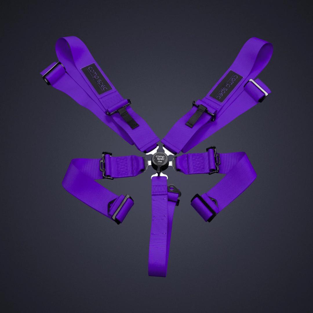 DND Performance Interior　5点式レーシングハーネス　パープル　SFI認証　2026年まで　シートベルト　サーキット　ドリフト　USDM　紫