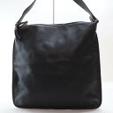 【中古】2306-59 ヒロフ ショルダーバッグ HIROFU レザー製 ブラック 上ZIP(4)