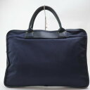 【中古】2404-55 フェリージ 1751 ブリーフケース ビジネスバッグ Felisi ナイロン×レザー製 ネイビー