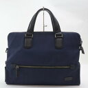 【中古】2501-56 トゥミ 1596 ブリーフケース ビジネスバッグ TUMI ナイロン製 ネイビー A4可 小さめ