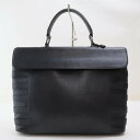 【中古】2505-2 デルヴォー MODELE DEPOSE ブリーフケース ビジネスバッグ DELVAUX レザー製 ネイビー