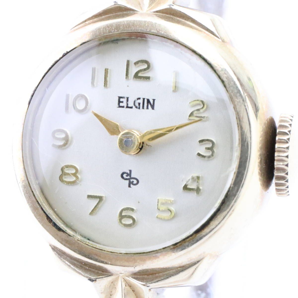  G880T エルジン ELGIN レディース 手巻き 腕時計 丸型 伸縮ベルト