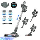 期間限定P10【45000pa強力吸引・自立式・60分連続稼働】Airpher コードレス掃除機 45kPA 40-60分連働 軽量 伸縮パイプ 5重濾過システ...