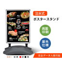 屋外用 ポスター スタンド 看板 注水式 type-4 両面 A型 パネル看板 立て看板 突き出し看板 袖看板 移動式 自立式 店舗 店頭 広告 求人用 ディスプレイ 3色 データ入稿(3)