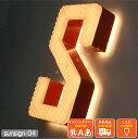 LEDチャンネル文字 両面発光 sunsign_04 正面 凹凸 アクリル フロントライト バックライト LED サイン 3D 12V 箱文字 立体文字 表札 店舗 看板「1cm単位販売 オーダーメイド」 送料無料