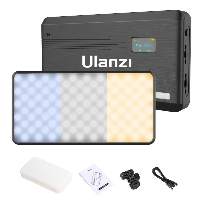 Ulanzi VL200 LEDビデオライト 撮影用 2500K-9000K 無段階調光 撮影照明 Type-C 充電式 小型 軽量 超薄型 持ち運び便利 5000mAh ミニ 商品撮影/ビデオ撮影/YouTube/Tiktok/生放送/自撮り等に適用 日本語説明書