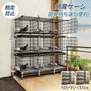ペットケージ 飼育ケージ 鶏用ケージ 兎ケージ 105*35*137cm ケージ 室内 簡単持ち運び便利 春夏 小屋 ワイヤーケージ キャットうさぎ 家組み立て 簡単 多頭飼い 仕切り 脱走防止ウサギ