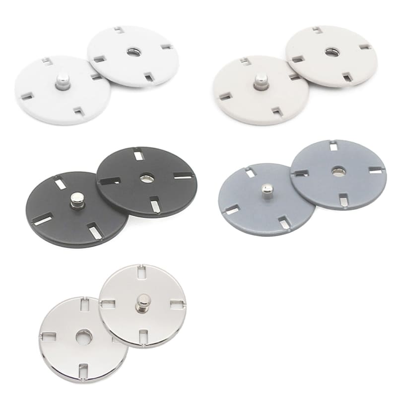 スナップボタン コートボタン ジャケットボタン 隠しボタン 手芸 裁縫 服 ハンドメイド 白 黒 ベージュ グレー シルバー 21mm 12.5mm 大4ペア 小8ペア 2