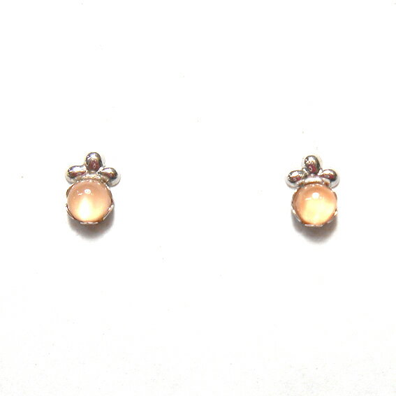 【K14WG 14金ホワイトゴールド】ピアス【合成ムーンストーン】アクセサリー【プレゼント】
