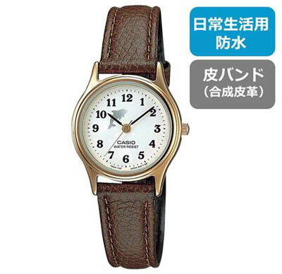 [CASIO] 腕時計 カシオ コレクション 合成皮革バンド ブラウン LQ-398GL-7B4LJH レディース【国内正規品】