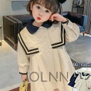 入園式 女の子 ワンピース フォーマル ニューモダンスタイル ワンピース 子供 キッズ 卒園式 法事 喪服 紺 青 お受験 面接 子供服 白襟 長袖 卒業式 発表会 結婚式 お祝い 冠婚葬祭 春秋冬 90 100 110 120 130cm 送料無料(4)