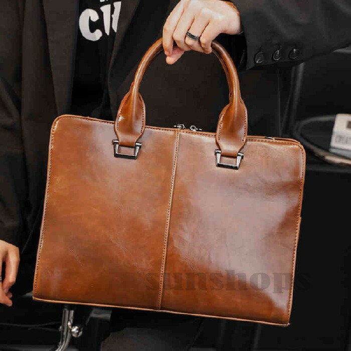 【ポイント5倍】【送料無料】50代 40代 30代 大容量 a4 男性 出張 通勤 レザー 2way ブリーフケース メ..