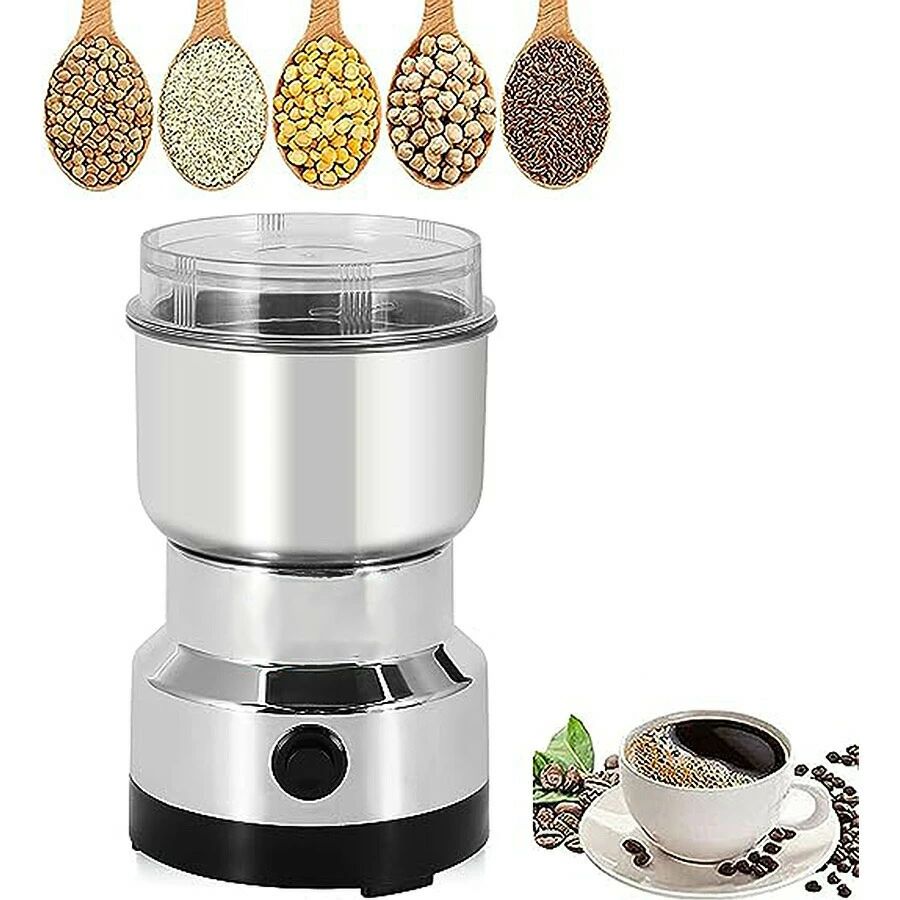 【送料無料】電動製粉機 電動ミル グラインダー300mL大容量 穀物粉砕機 150W高出力 ステンレス鋼材質 ..