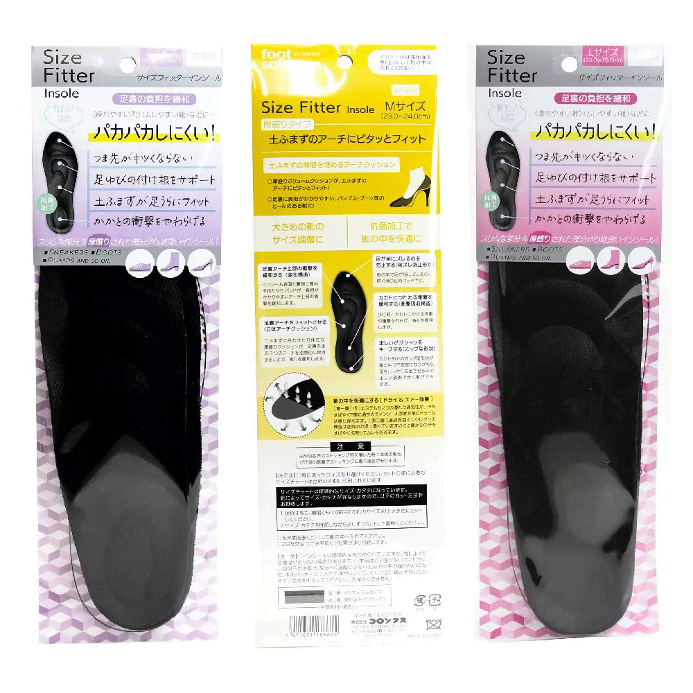 樂天商城 - コロンブス Rフットソリューション サイズフィッターインソール 厚盛タイプ【COLUMBUS 靴 中敷き インソール 土ふまず アーチ サイズ調整 厚め】