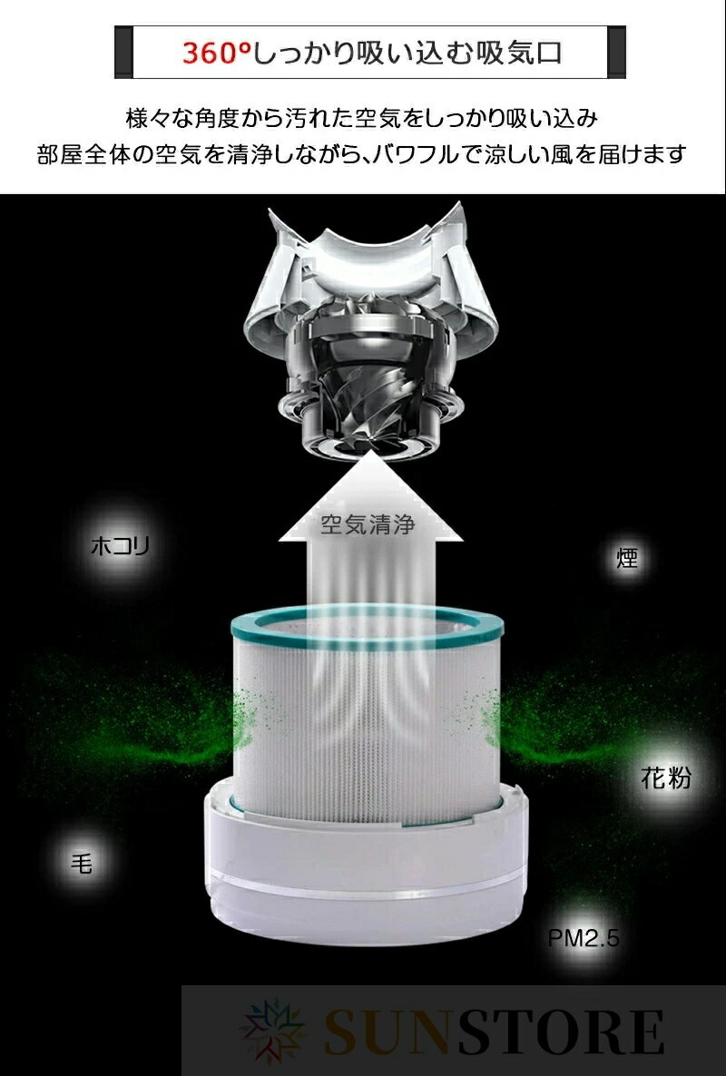 一台三役 タワーファン 温風 冷風 DCモーター 扇風機 羽なし 空気清浄機 花粉 サーキュレーター 冷暖兼用 ヒーター 省エネ 静音 首振り おしゃれ 3D立体送風 風量8段階調節 スタンド式 羽のない扇風機 切タイマー ファンヒーター リモコン